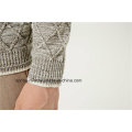 Contrast Color Pattern Knit Men Sweater